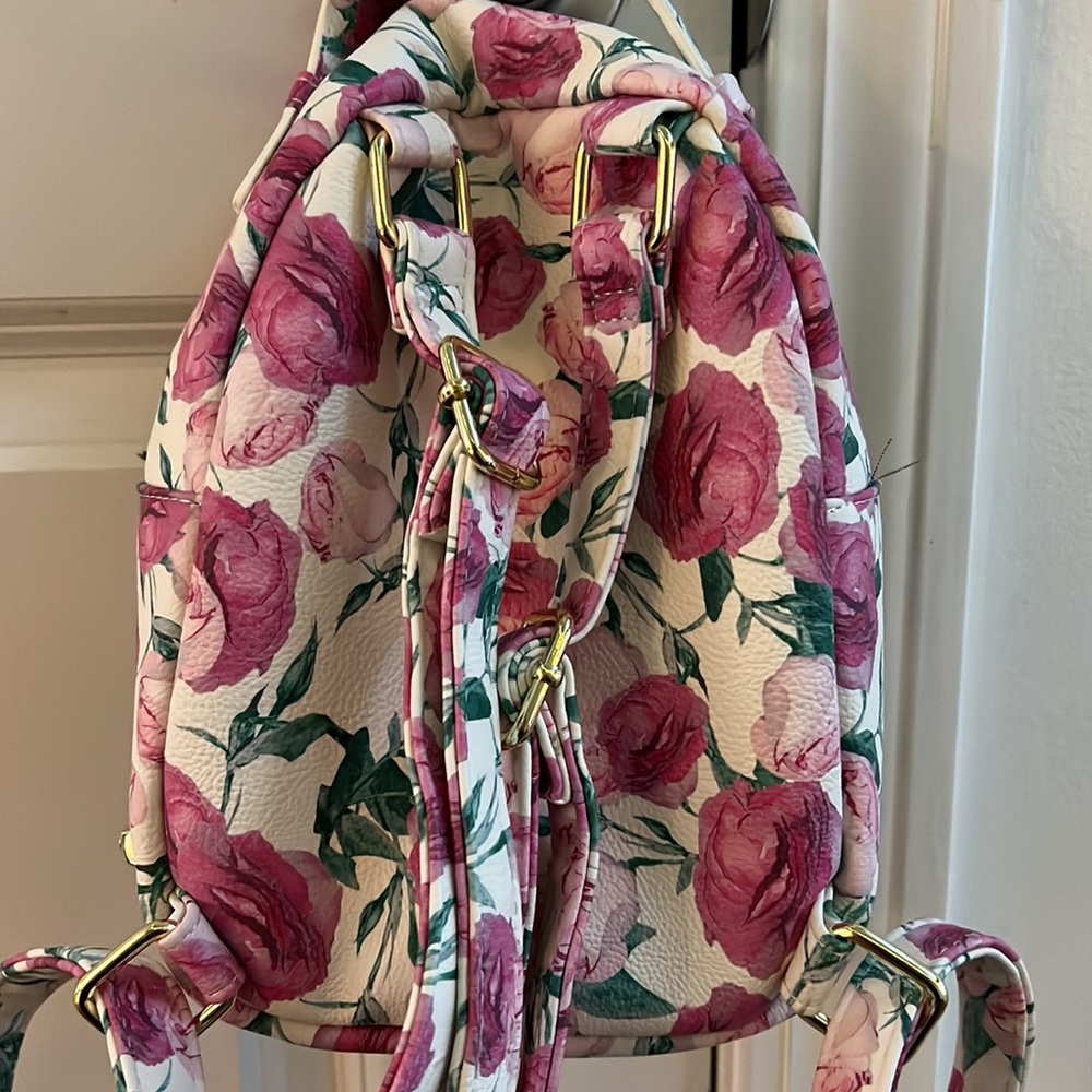 Betsey Johnson Roses & Puppy Mini Backpack - NWOT - Picture 2 of 4